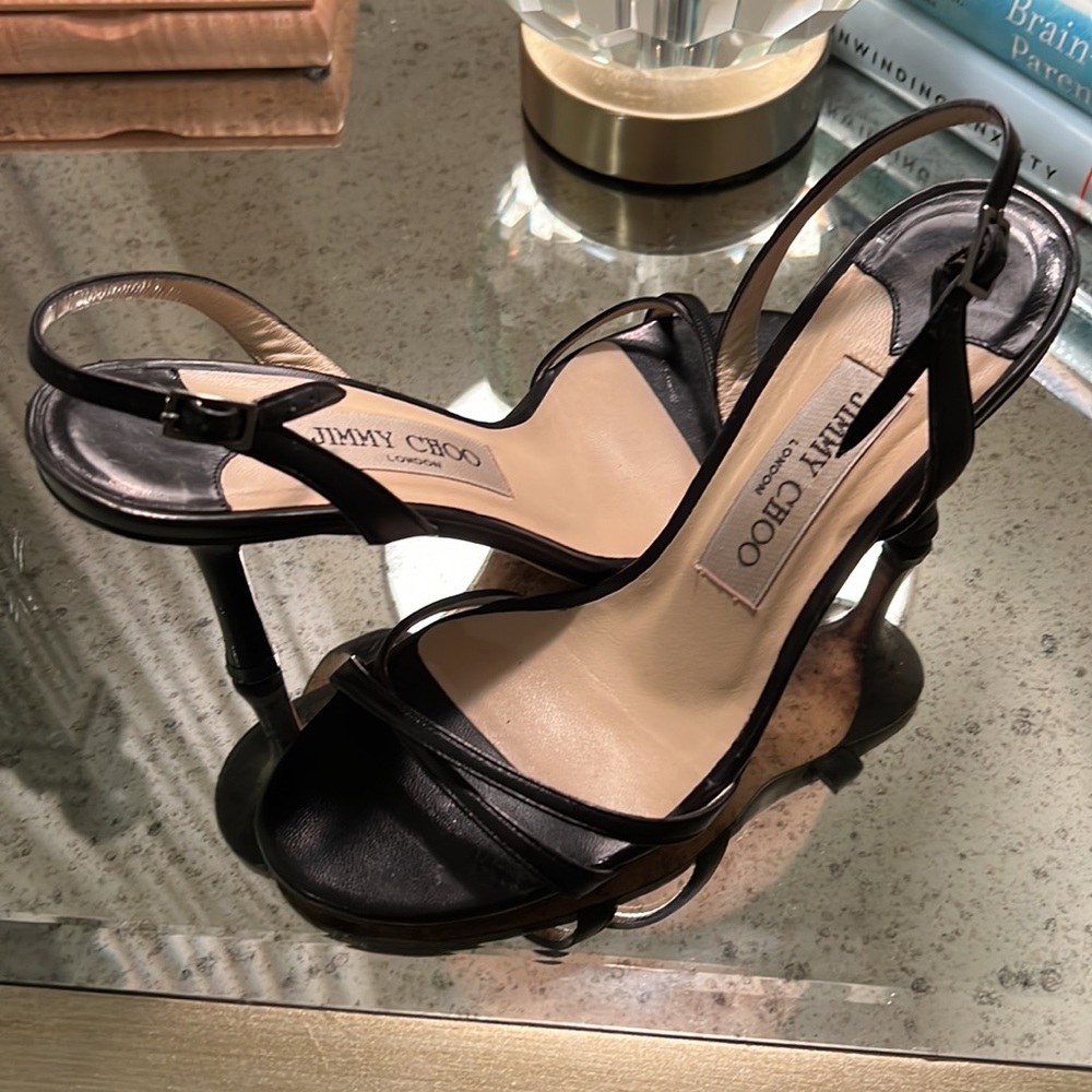 Worn twice! Adorable Jimmy Choo 2 1/2 inch heel Slingback Sandals